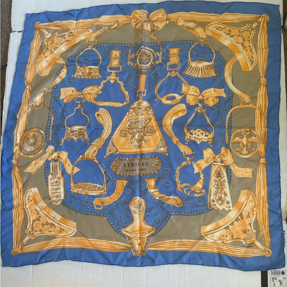 Blue and Gold Etriers Scarf - Picture 1 of 13